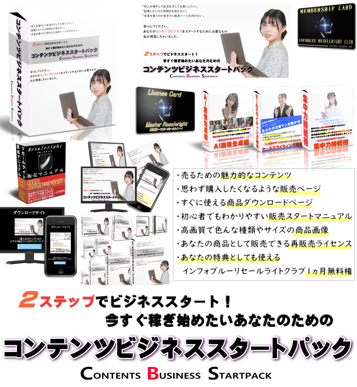 コンテンツビジネススタートパック内容紹介